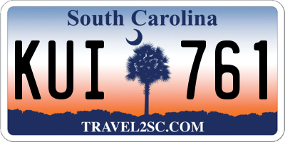 SC license plate KUI761