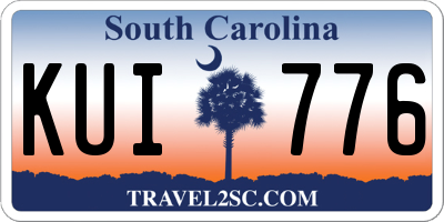 SC license plate KUI776