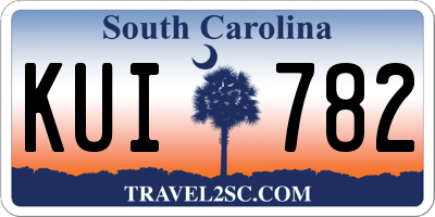SC license plate KUI782