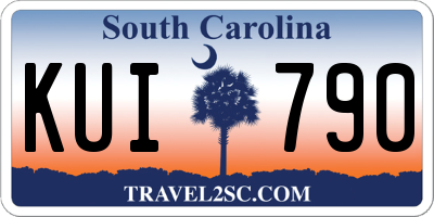 SC license plate KUI790