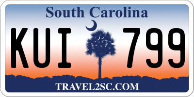 SC license plate KUI799