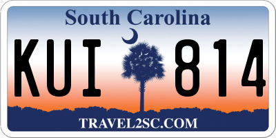 SC license plate KUI814