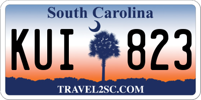 SC license plate KUI823