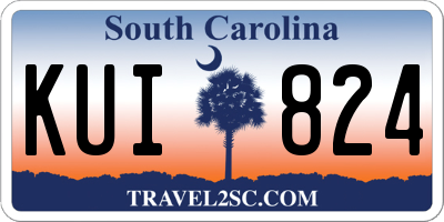 SC license plate KUI824