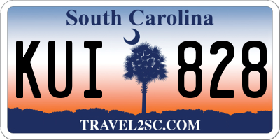 SC license plate KUI828