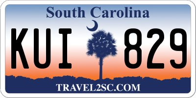 SC license plate KUI829