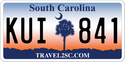 SC license plate KUI841