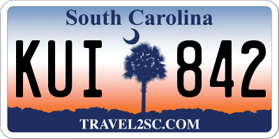 SC license plate KUI842