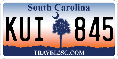 SC license plate KUI845