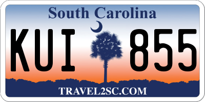 SC license plate KUI855