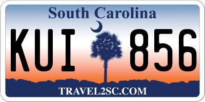 SC license plate KUI856