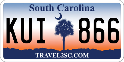 SC license plate KUI866