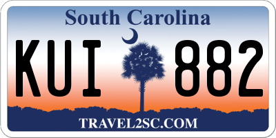SC license plate KUI882