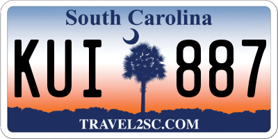 SC license plate KUI887