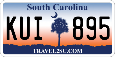 SC license plate KUI895