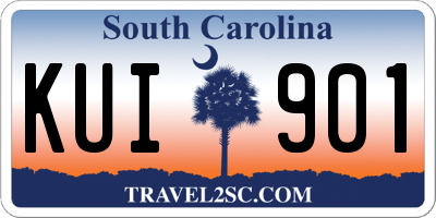 SC license plate KUI901