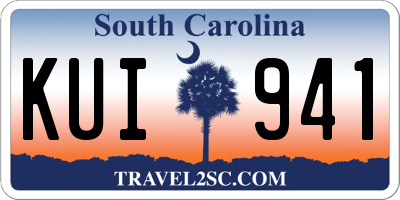SC license plate KUI941