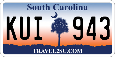 SC license plate KUI943