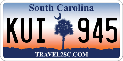 SC license plate KUI945