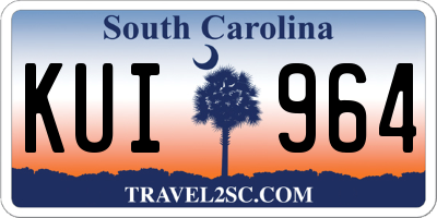 SC license plate KUI964