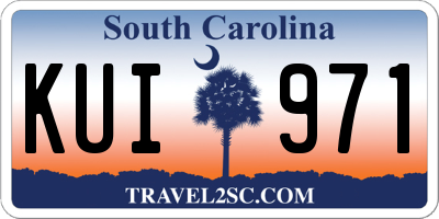 SC license plate KUI971