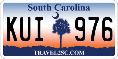 SC license plate KUI976