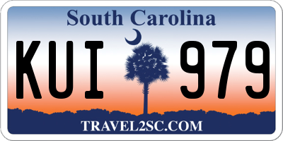 SC license plate KUI979