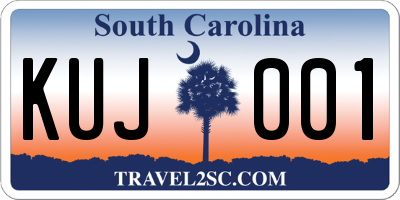 SC license plate KUJ001
