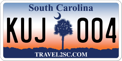 SC license plate KUJ004