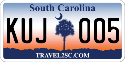 SC license plate KUJ005