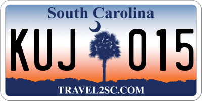 SC license plate KUJ015