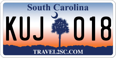 SC license plate KUJ018
