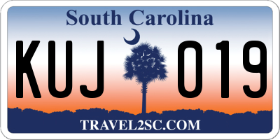 SC license plate KUJ019