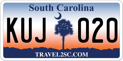 SC license plate KUJ020