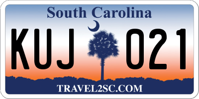 SC license plate KUJ021
