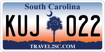 SC license plate KUJ022