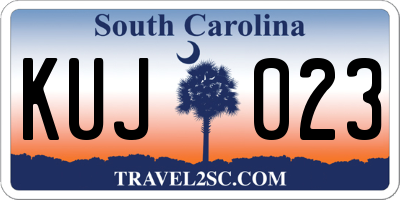 SC license plate KUJ023