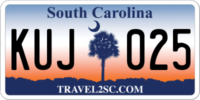 SC license plate KUJ025