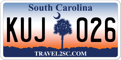 SC license plate KUJ026