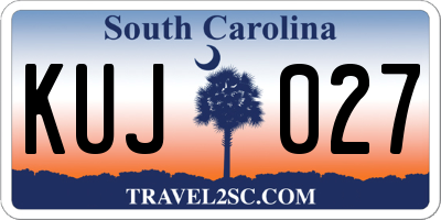 SC license plate KUJ027