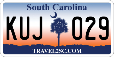 SC license plate KUJ029