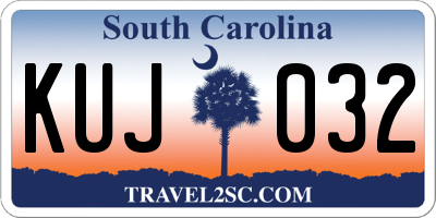 SC license plate KUJ032