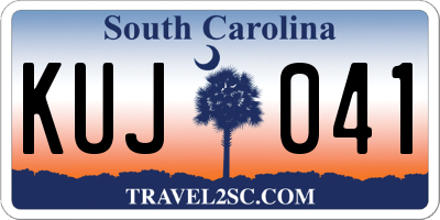SC license plate KUJ041