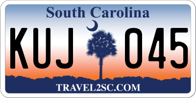 SC license plate KUJ045