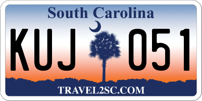SC license plate KUJ051