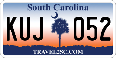 SC license plate KUJ052