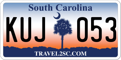 SC license plate KUJ053