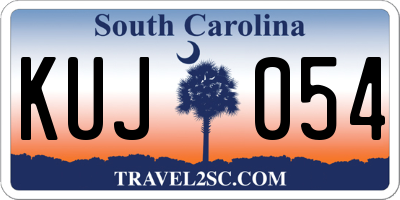 SC license plate KUJ054