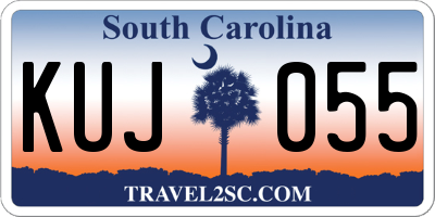 SC license plate KUJ055