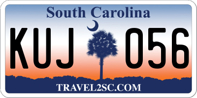 SC license plate KUJ056